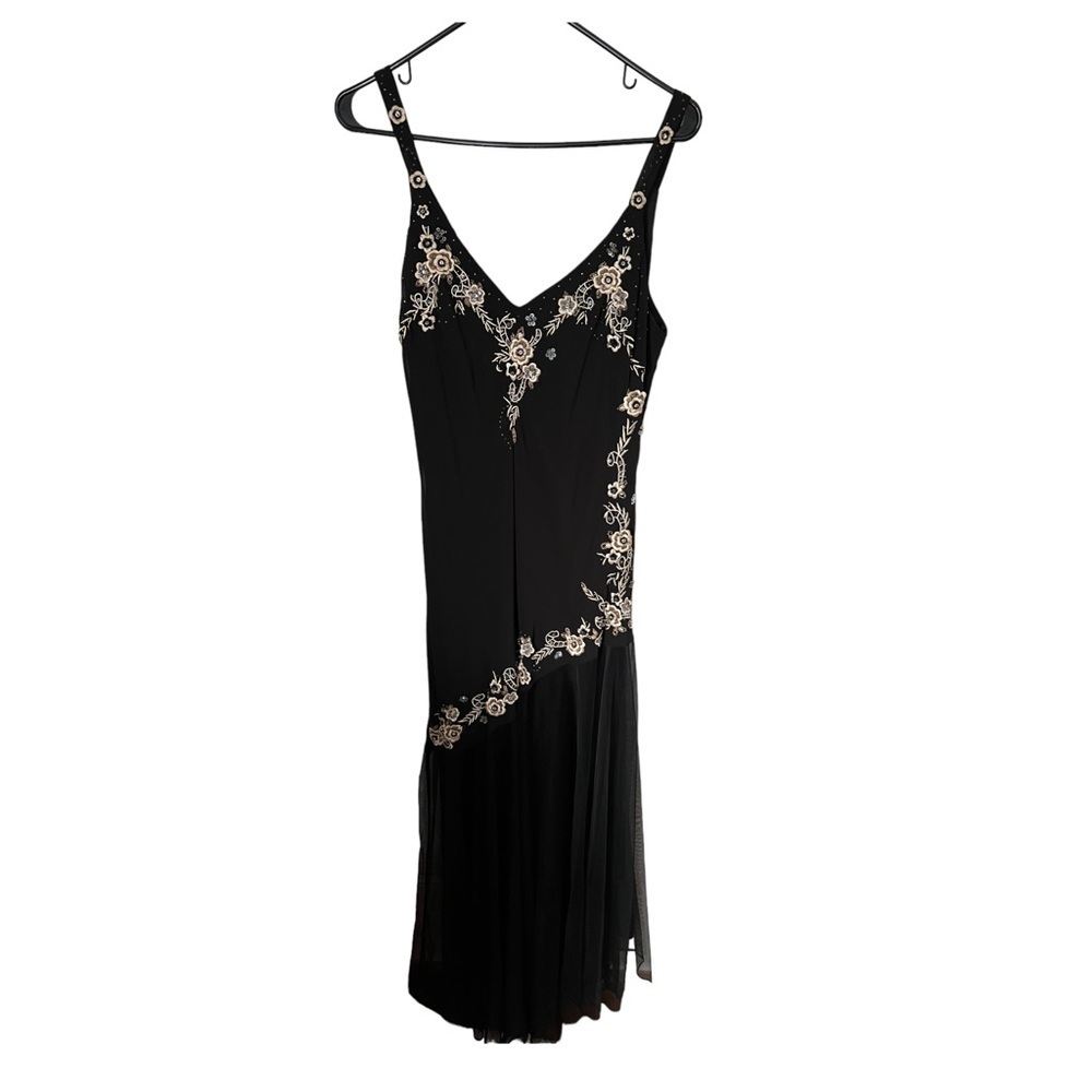 Vintage 90’s Beaded Silk Gown 14 Fairycore